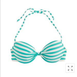 JCrew underwire Halter bikini top classic Stripe